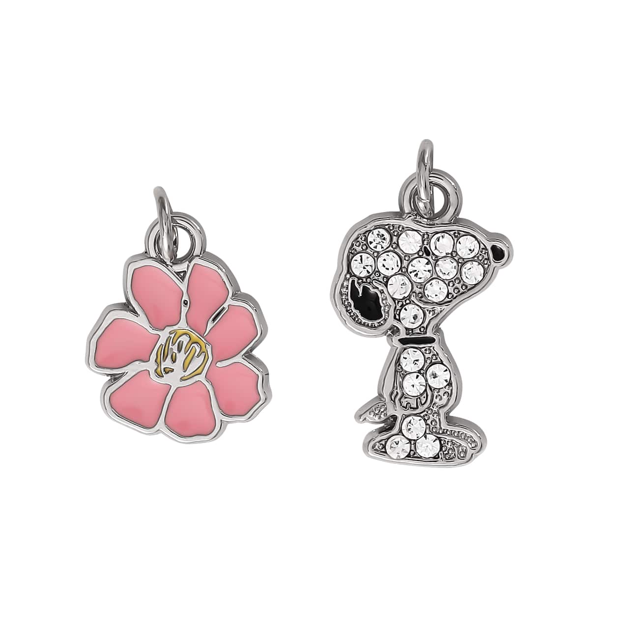 Peanuts® Snoopy Bling & Flower 2-Piece Charm Set